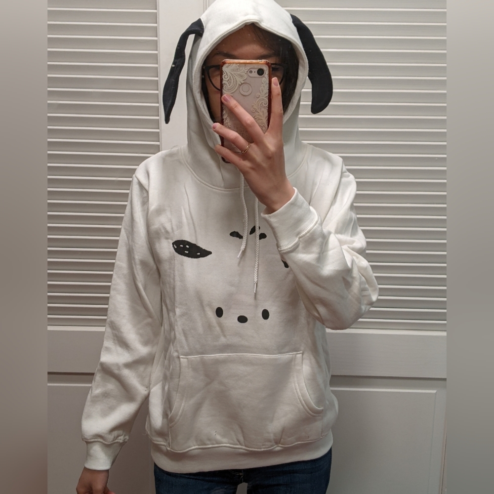 New Sanrio Pochacco Hoodie With Ears Size Japan Medium